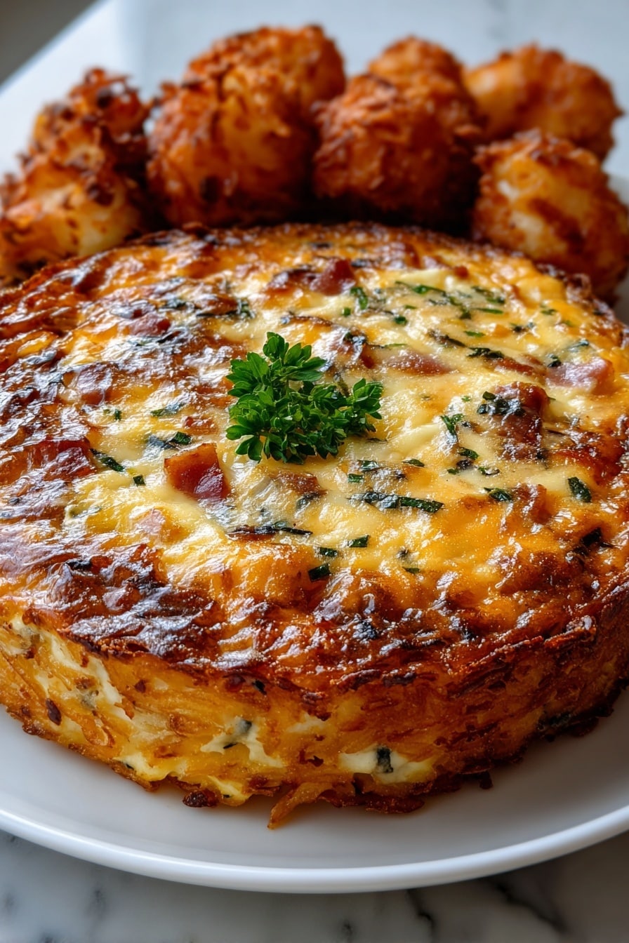 Bacon and Cheddar Crustless Quiche Recipe - Recipe Image