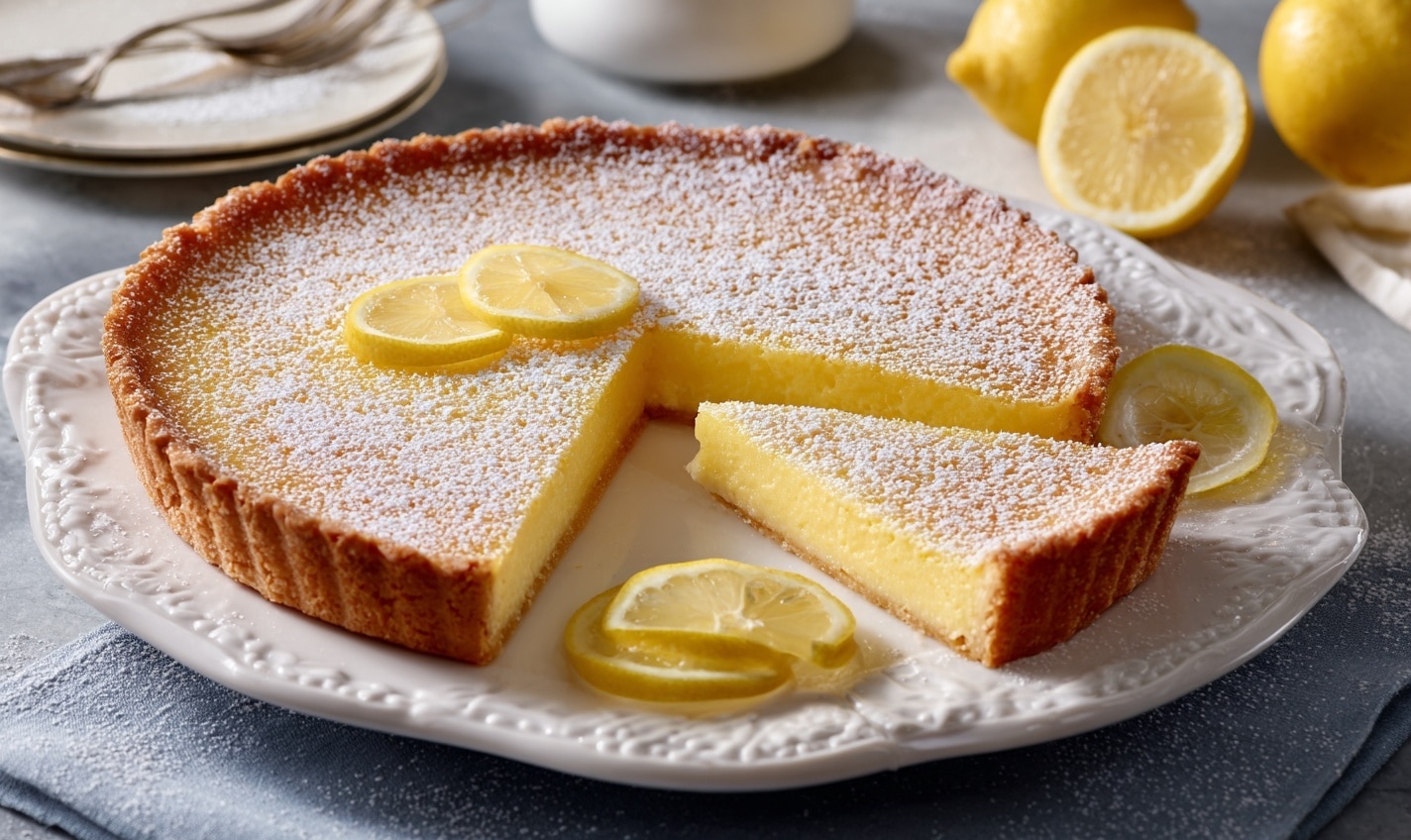 Italian Grandma’s Lemon Custard Cake Recipe - Recipe Image