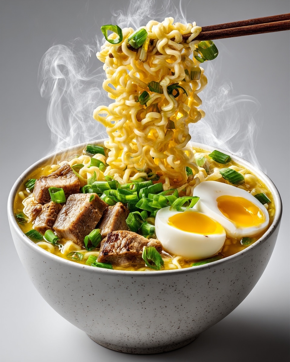 Slow Cooker Ramen Noodles with Chicken, Egg, and Spinach Recipe - Recipe Image
