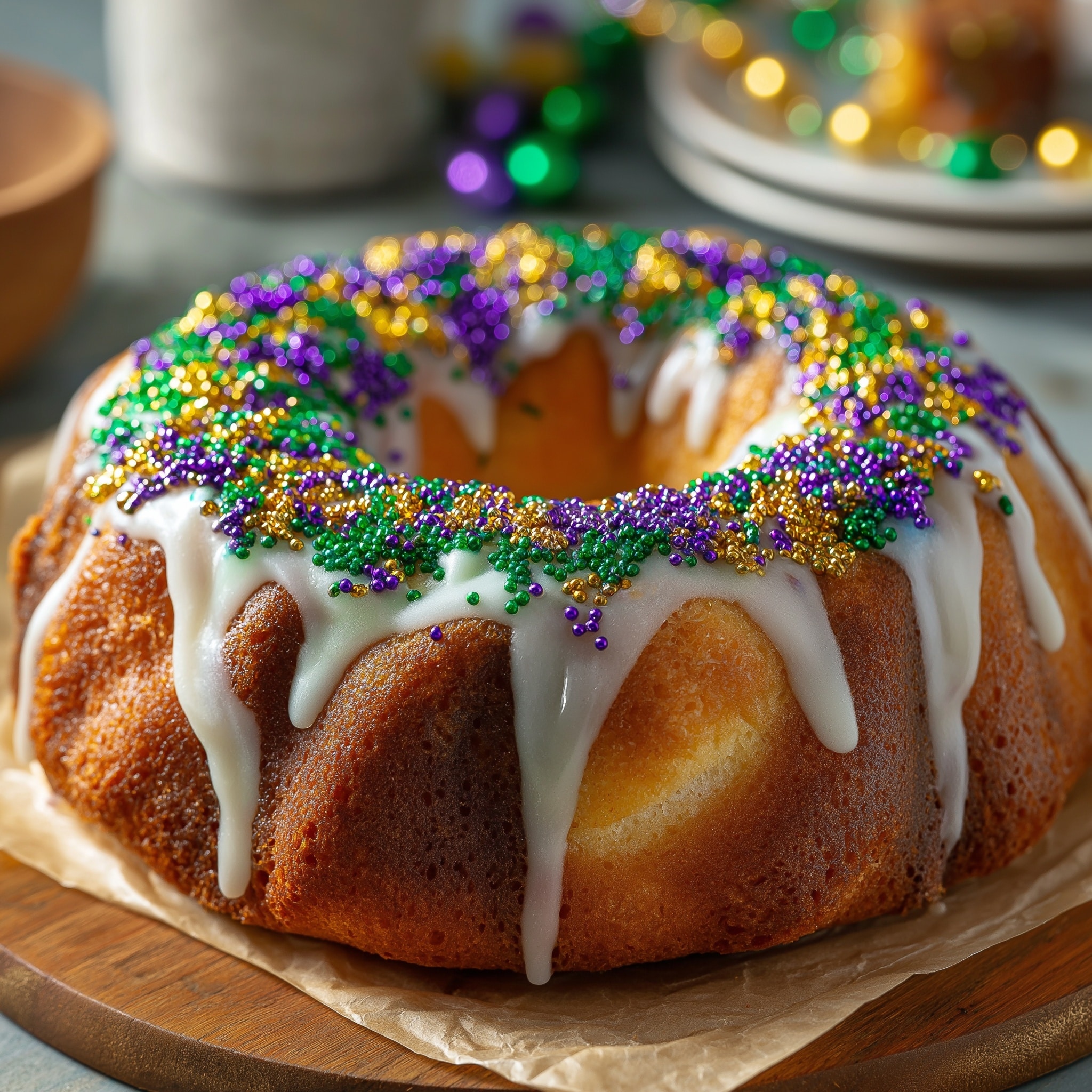 Authentic Mardi Gras King Cake Recipe - Recipe Image