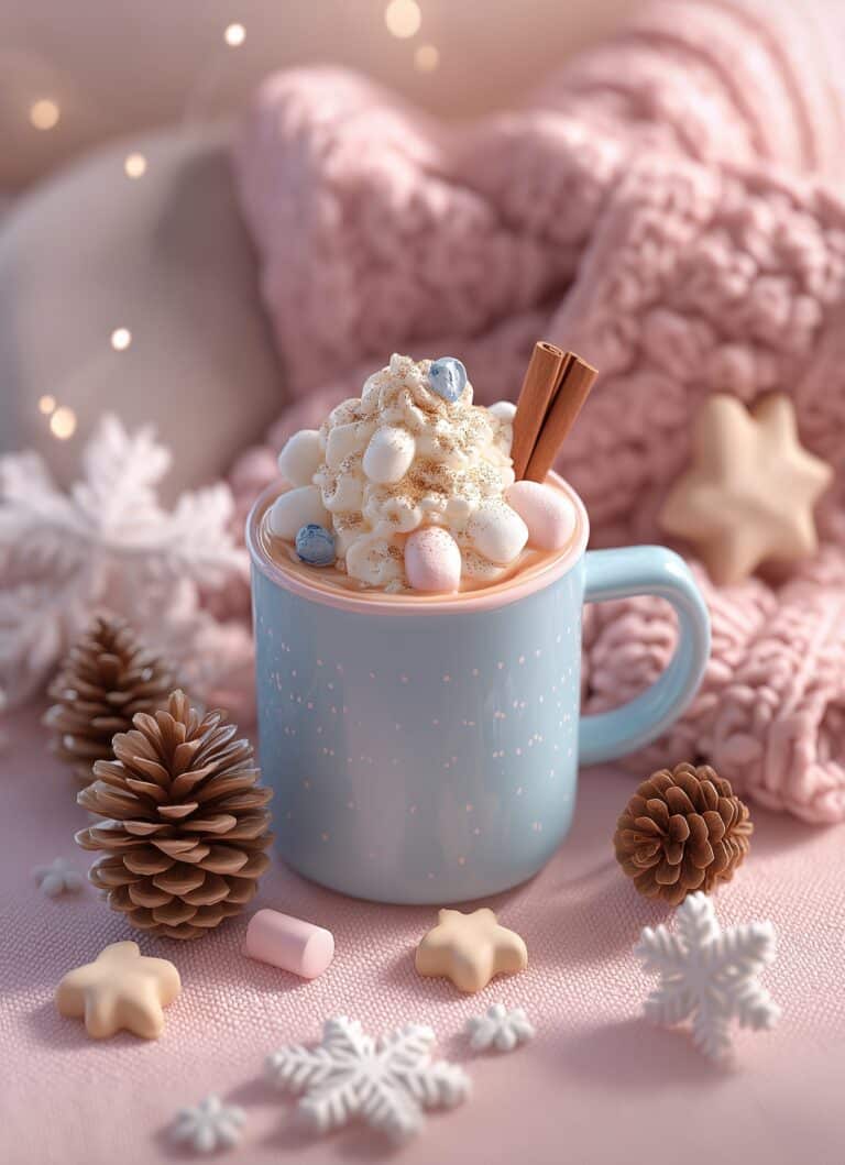 White Hot Chocolate with Marshmallows, Caramel, and Cinnamon Recipe