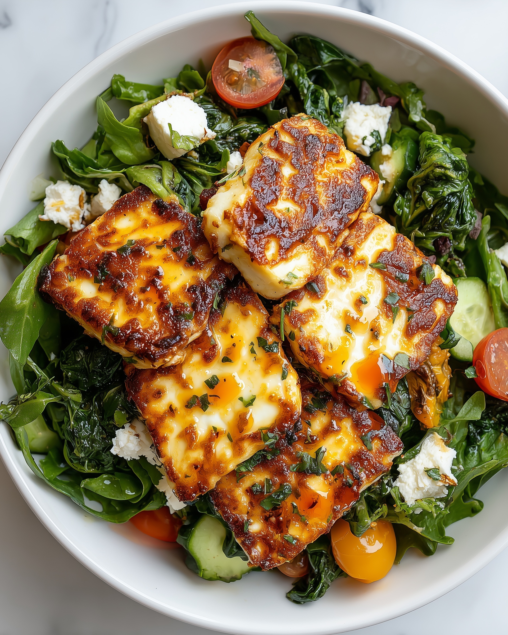 Golden Halloumi with Honey and Thyme Recipe - Recipe Image