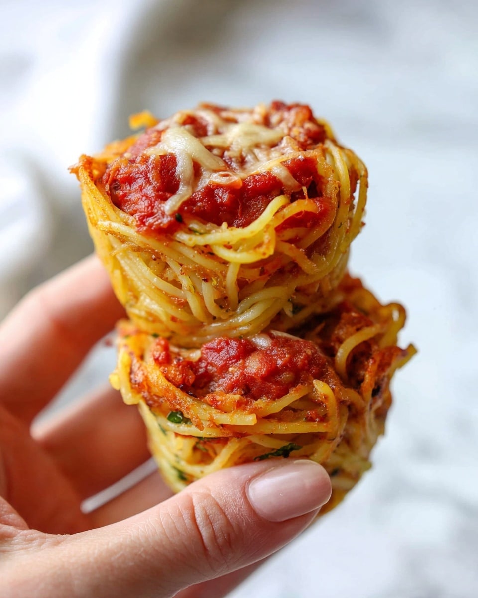 Baked Spaghetti Cups Recipe - Recipe Image