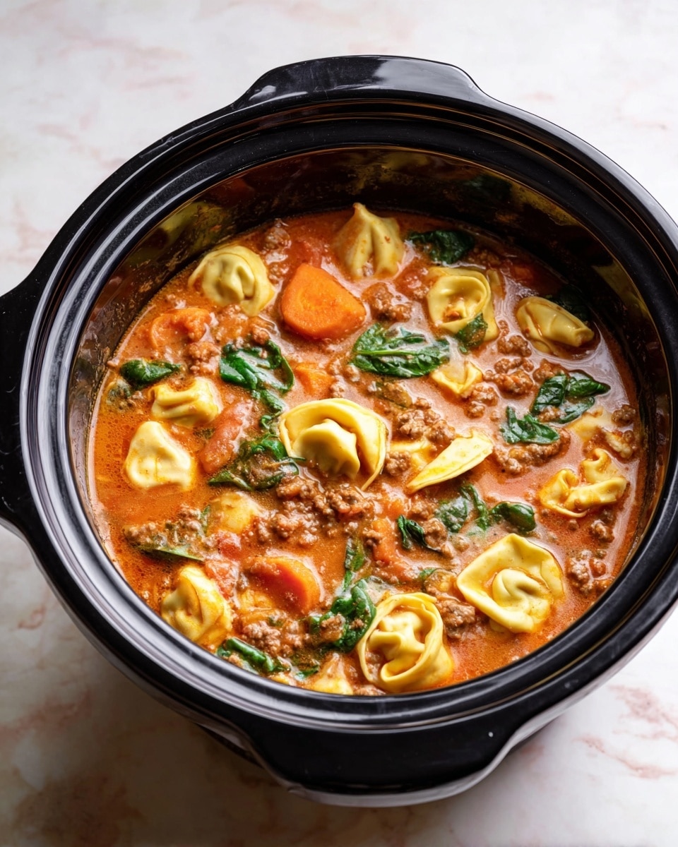 Crockpot Tortellini Soup with Sausage Recipe - Recipe Image