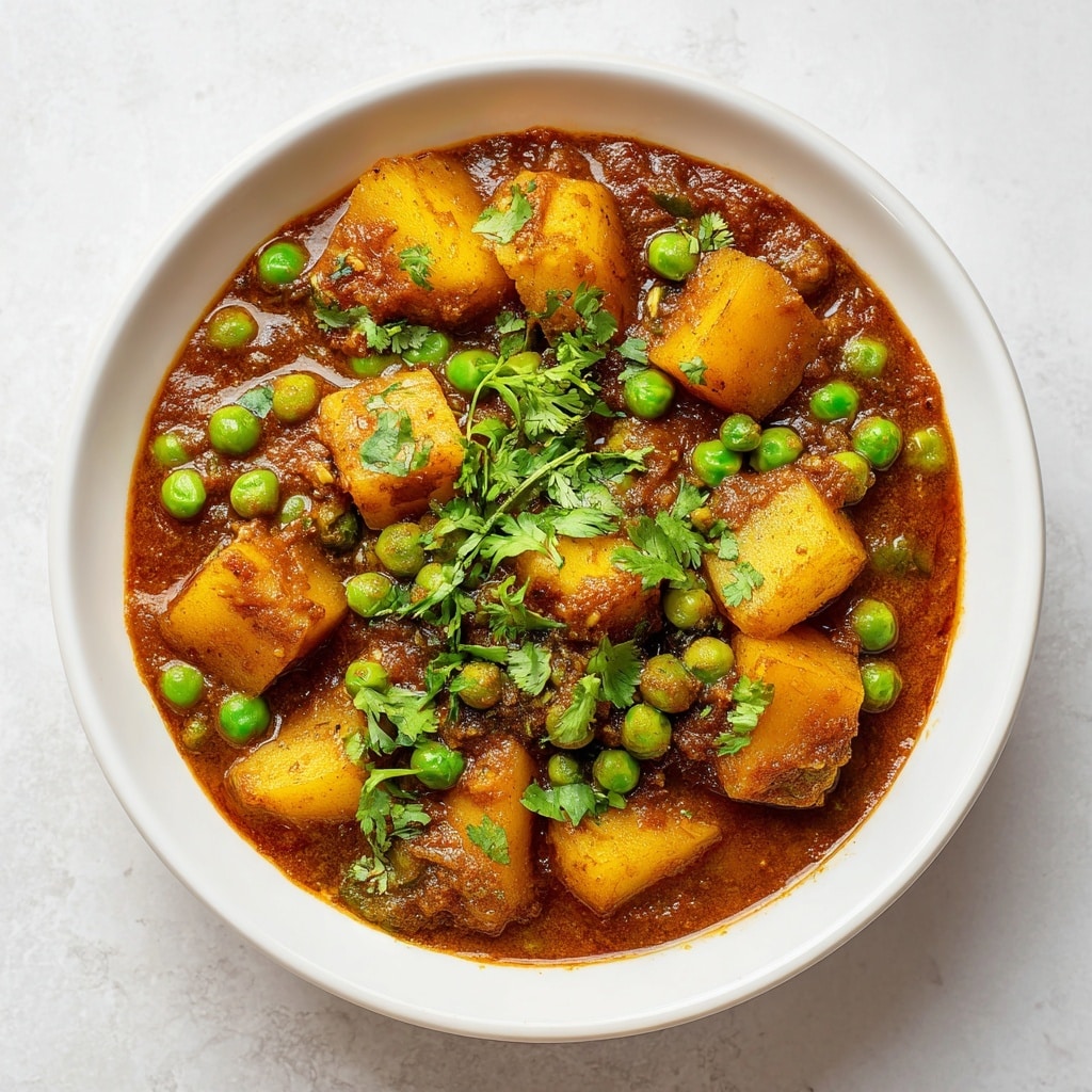 Golden New Potato & Pea Curry Recipe - Recipe Image