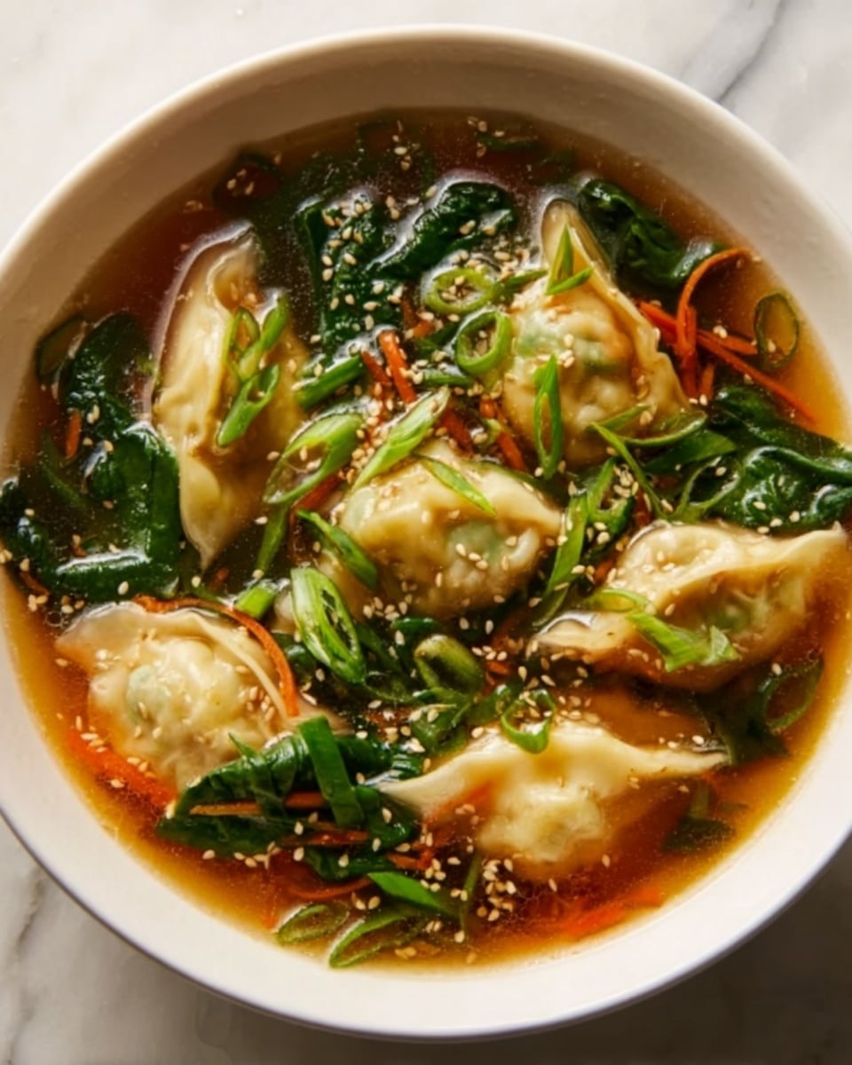 Comforting Beef Potsticker Soup: Delicious Bowl of Warmth Recipe - Recipe Image