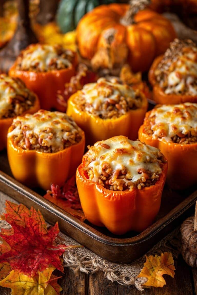 Teriyaki Pineapple Chicken and Rice Stuffed Peppers Recipe