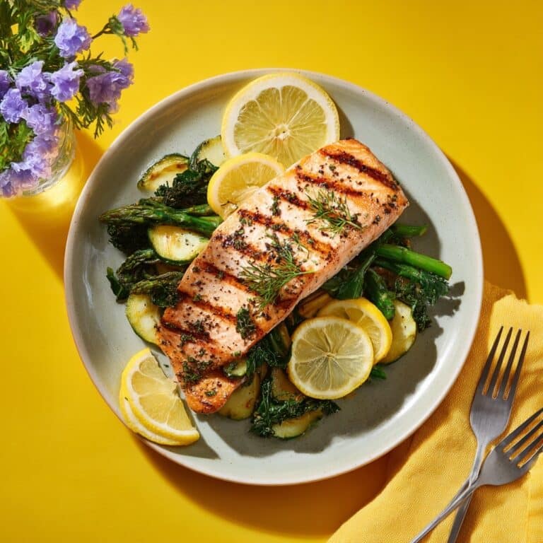 Mustardy Sheet-Pan Salmon with Greens Recipe