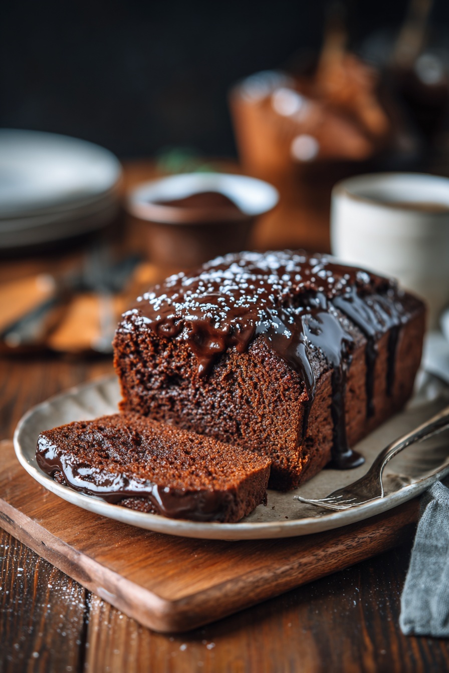 Hidden Heart Chocolate Loaf Cake Recipe - Recipe Image