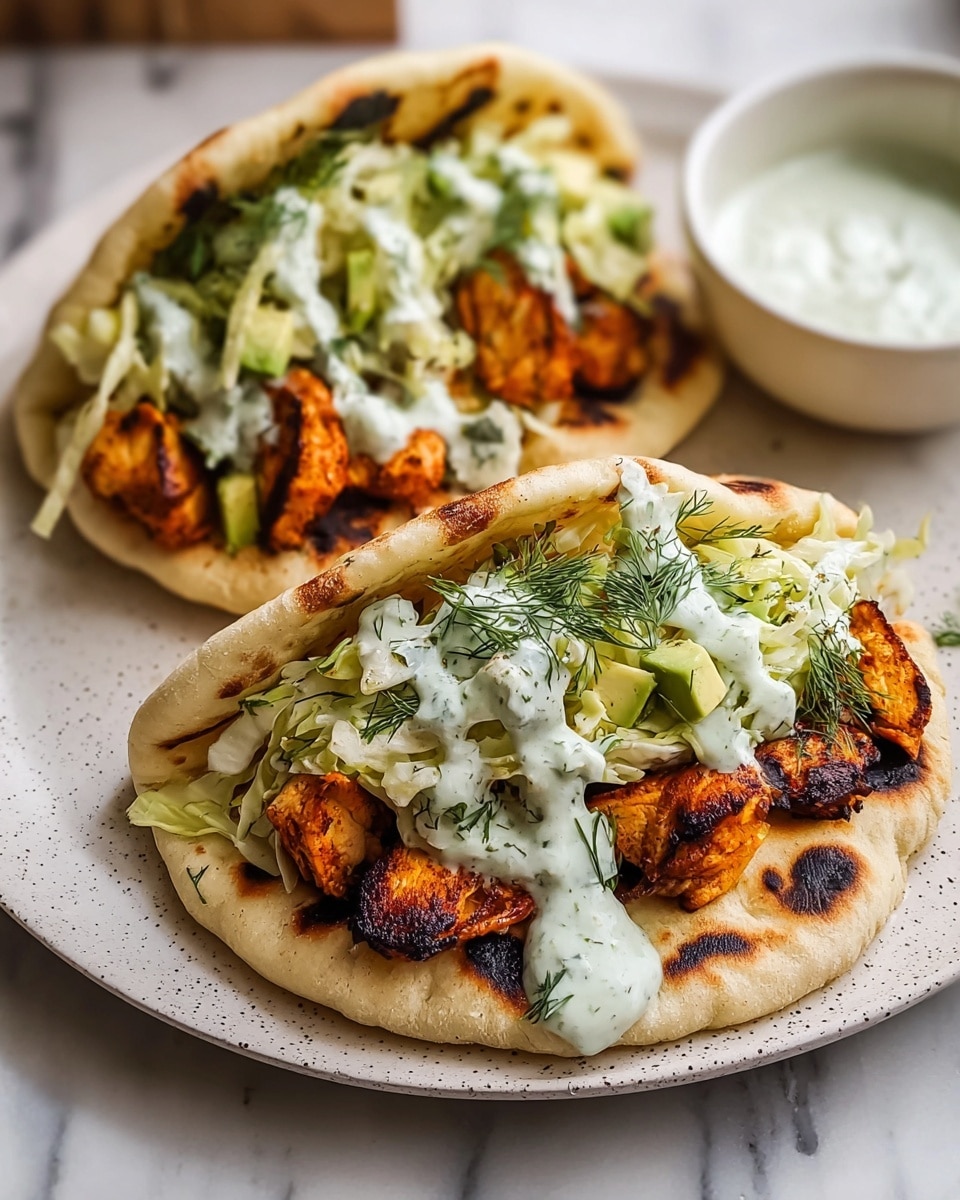 Sheet Pan Chicken Pitas with Herby Ranch Sauce Recipe - Recipe Image