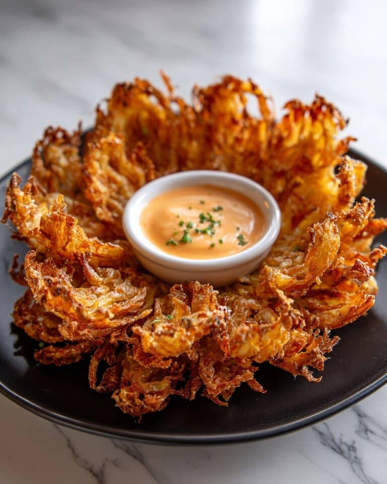 Grilled Onion Blossoms with Parmesan and Spicy Dipping Sauce Recipe