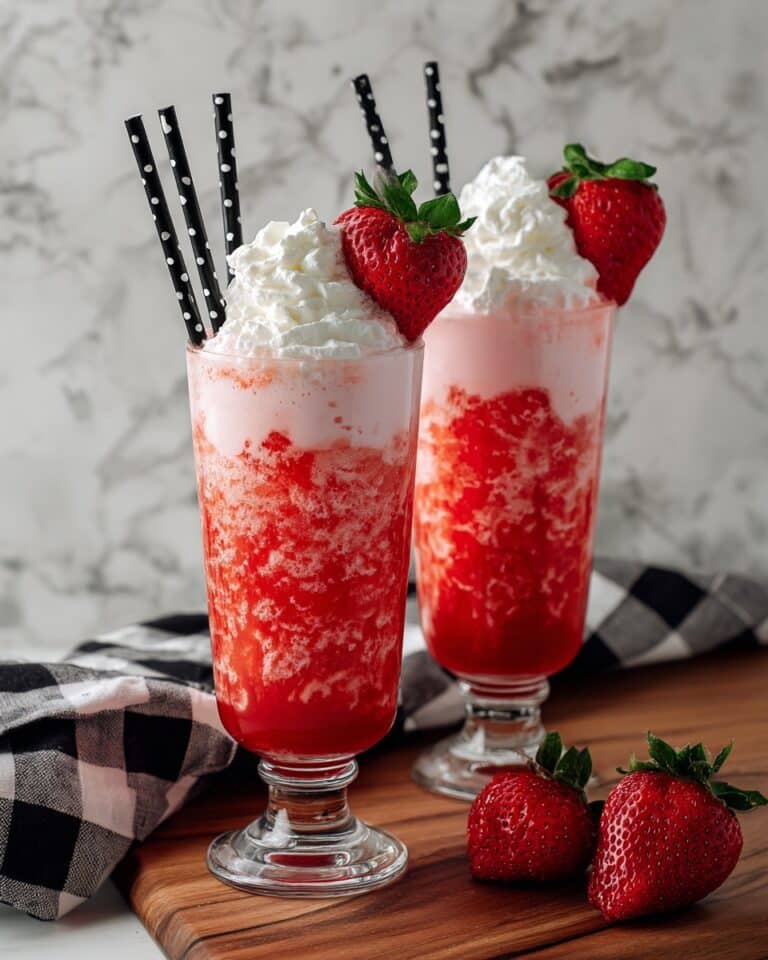 Dirty Strawberry Soda: A Colorful and Creamy Mocktail bursting with Springtime Vibes Recipe