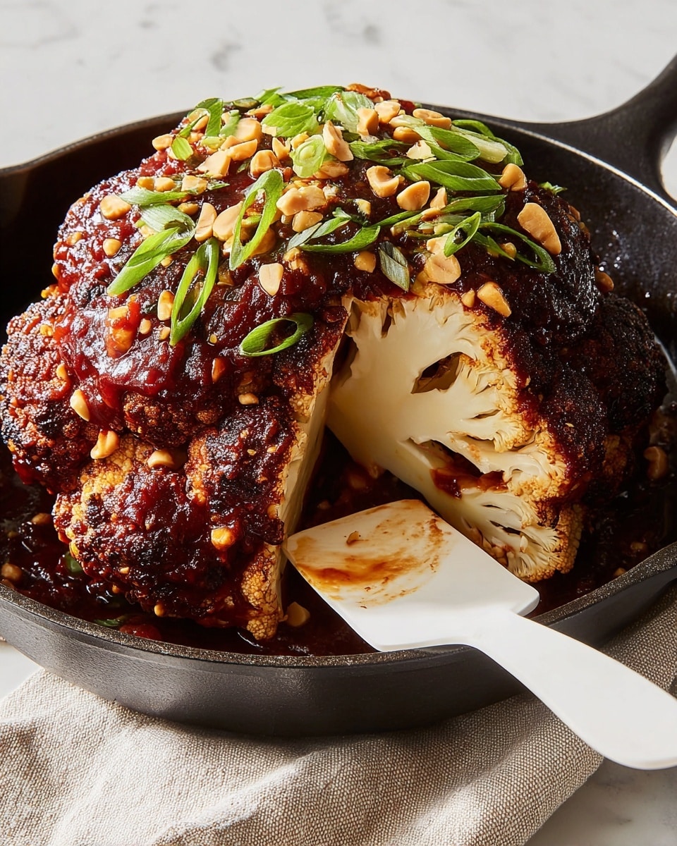 Brown Sugar BBQ Whole Roasted Cauliflower Recipe - Recipe Image