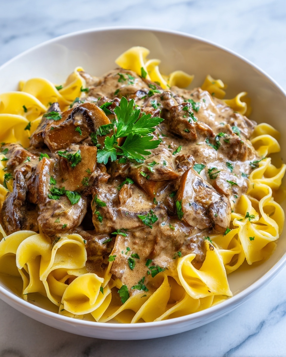 Creamy Beef Stroganoff Recipe - Recipe Image