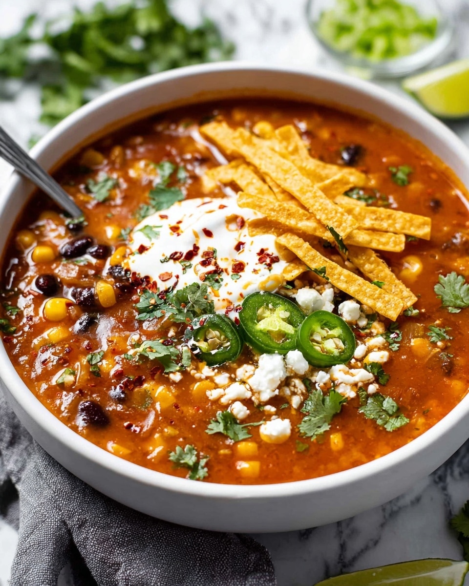 Creamy Lentil Tortilla Soup Recipe - Recipe Image