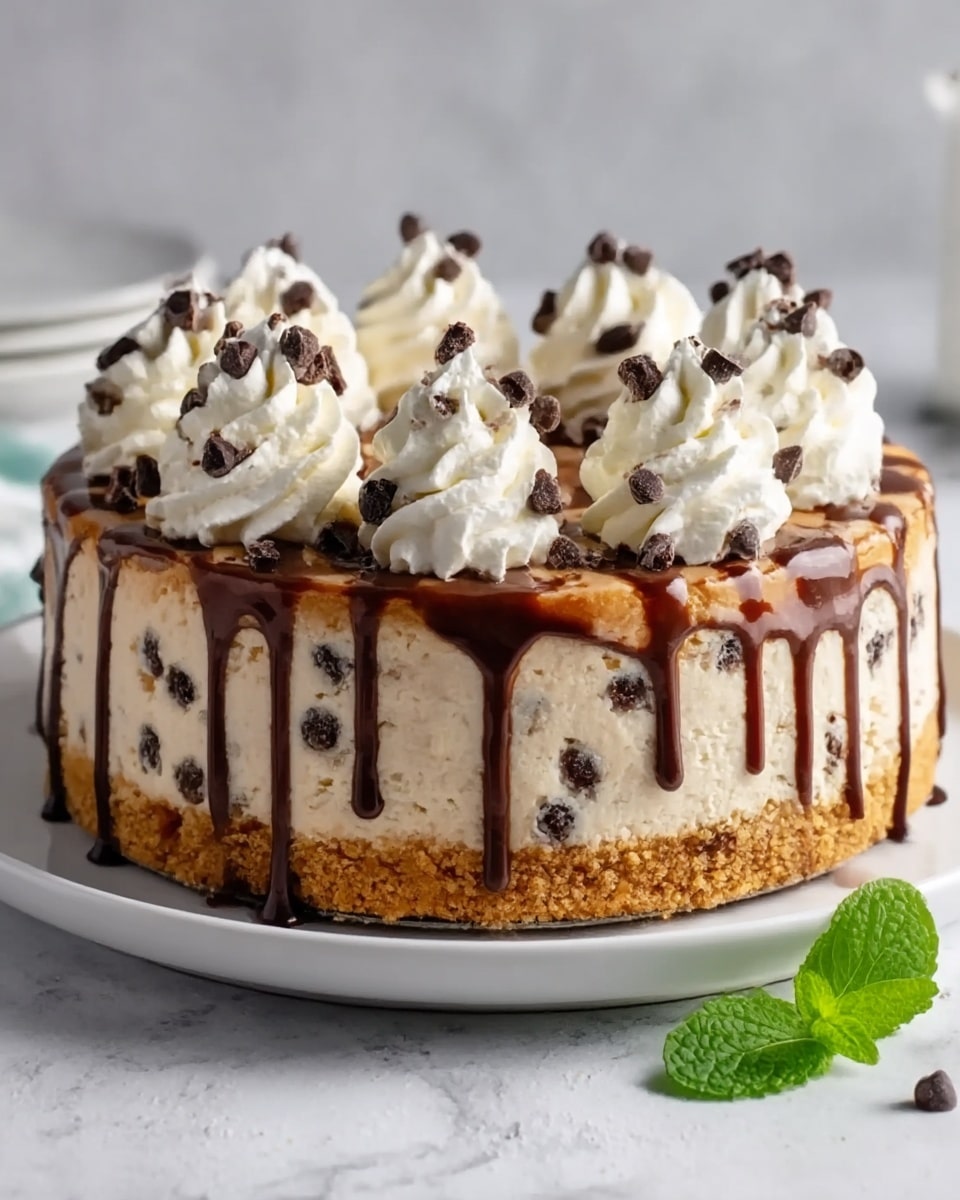Decadent No-Bake Cookie Dough Cheesecake Recipe - Recipe Image