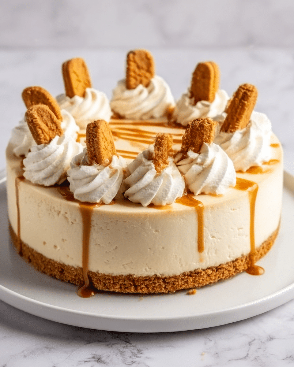No-Bake Biscoff Cheesecake Recipe - Recipe Image